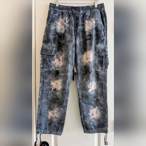Anthropologie x Sanctuary Tie Dye Cargo Jogger Pants Size L Bohemian Casual - Picture 2 of 15